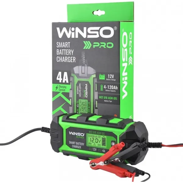 WINSO Punjač baterije PRO LCD 4A, 12V, 4-120Ah – 139320