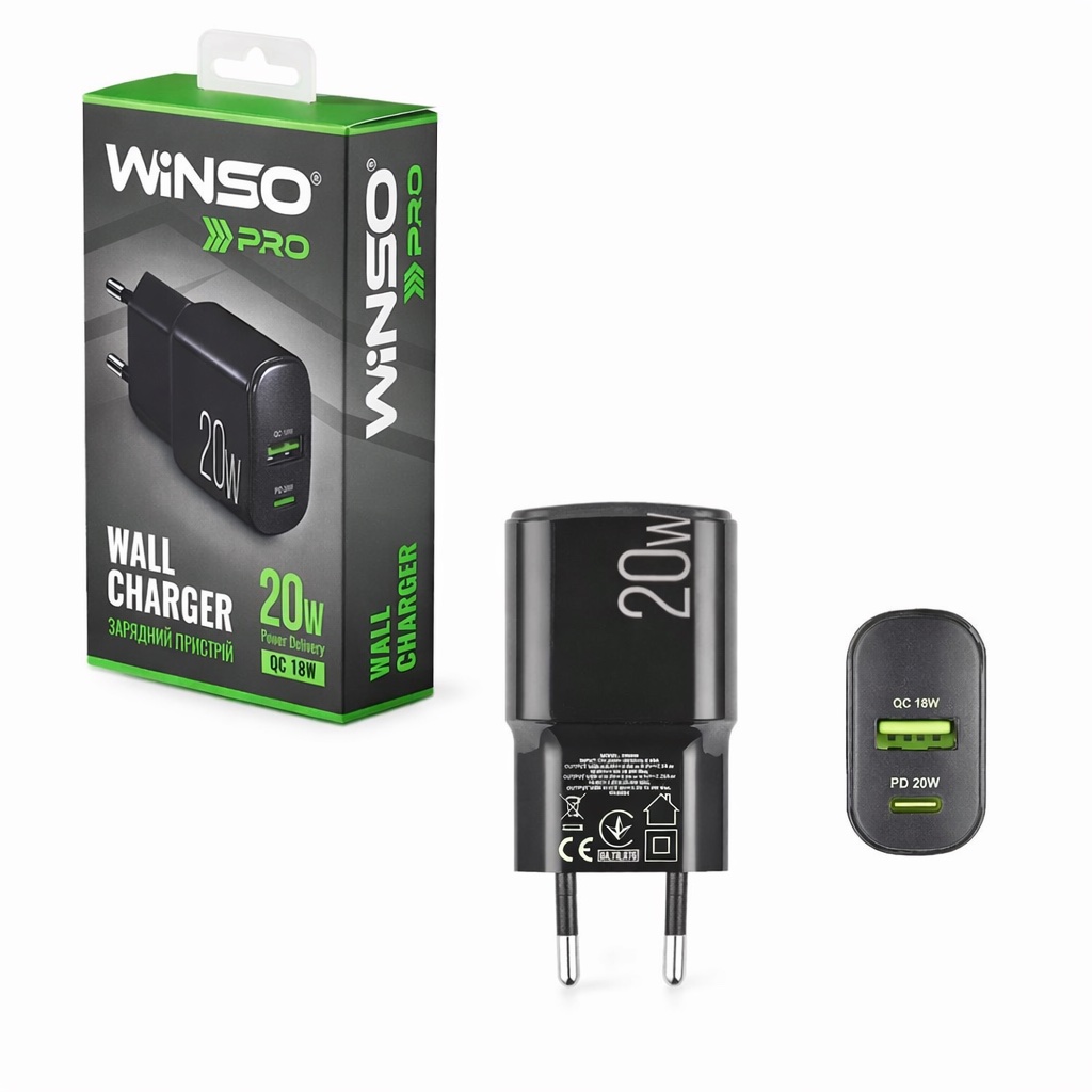 WINSO PRO PD20W punjač USB-C + USB-A - 220020